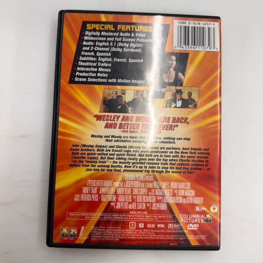 Money Train [DVD] Disc Tested, Working - Picture 3 of 4